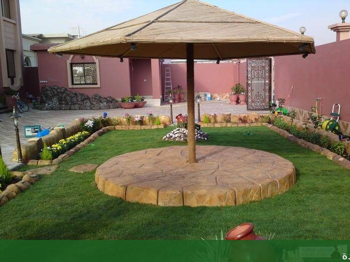 تزيين مظلات خارجية في جدة - شركة الجمال لتنسيق الحدائق بجدة