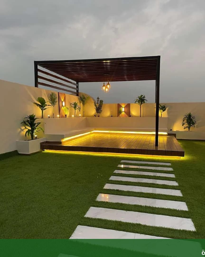 مهندس تركيب شلالات مياه منزلية - شركة الجمال لتنسيق الحدائق بجدة