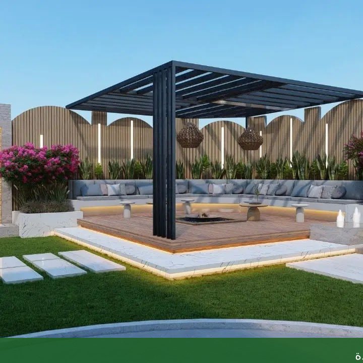 استخدام الطبيعة في تصميم اشكال - شركة الجمال لتنسيق الحدائق بجدة