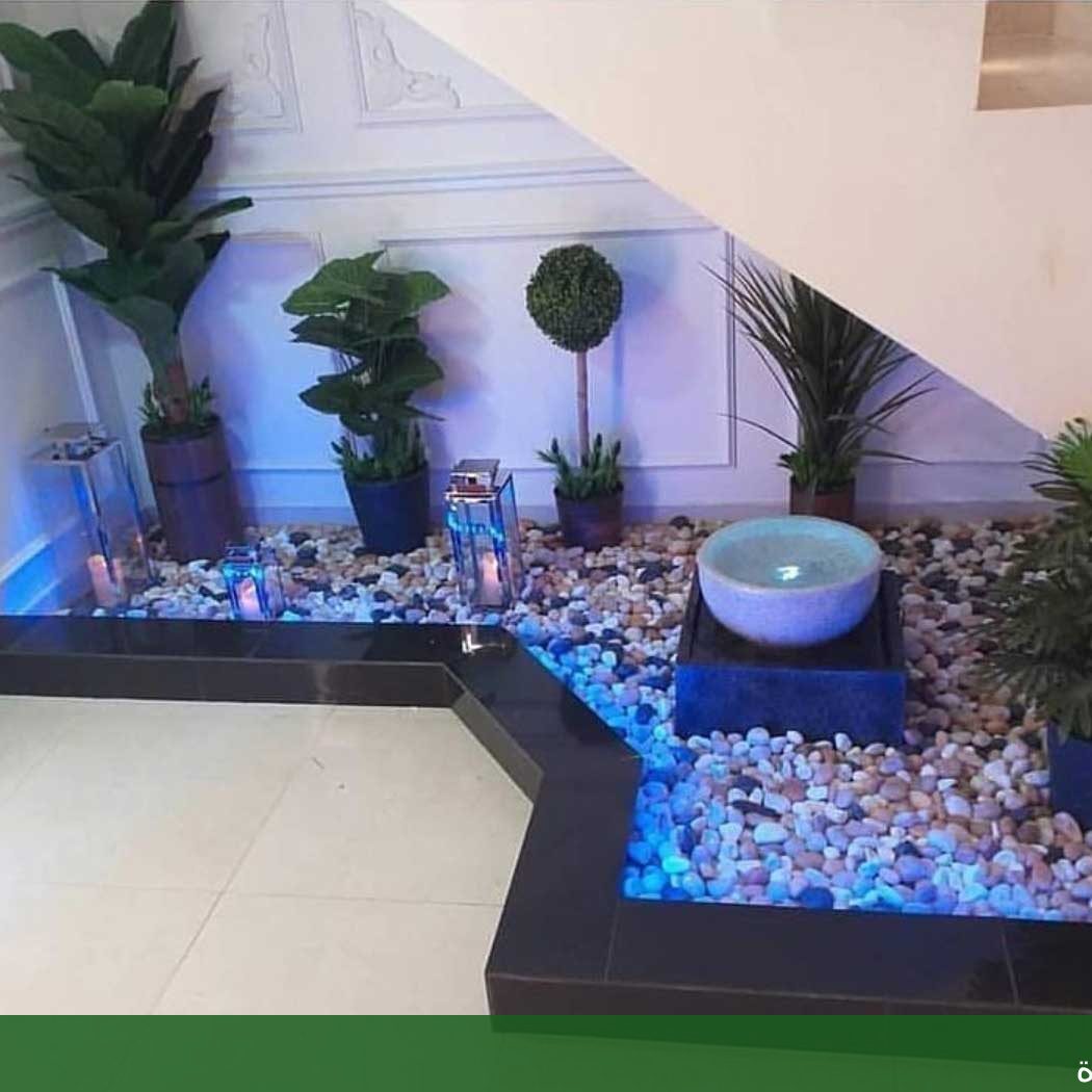 عمل أحواض وديكورات تحت الدرج - شركة الجمال لتنسيق الحدائق بجدة