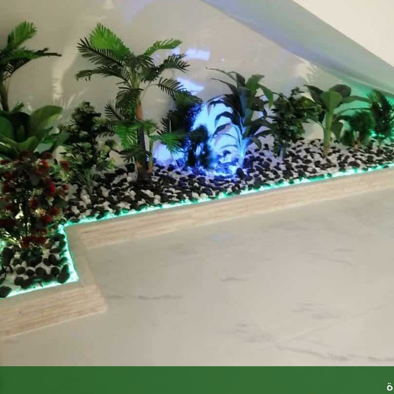 عمل أحواض وديكورات تحت الدرج - شركة الجمال لتنسيق الحدائق بجدة