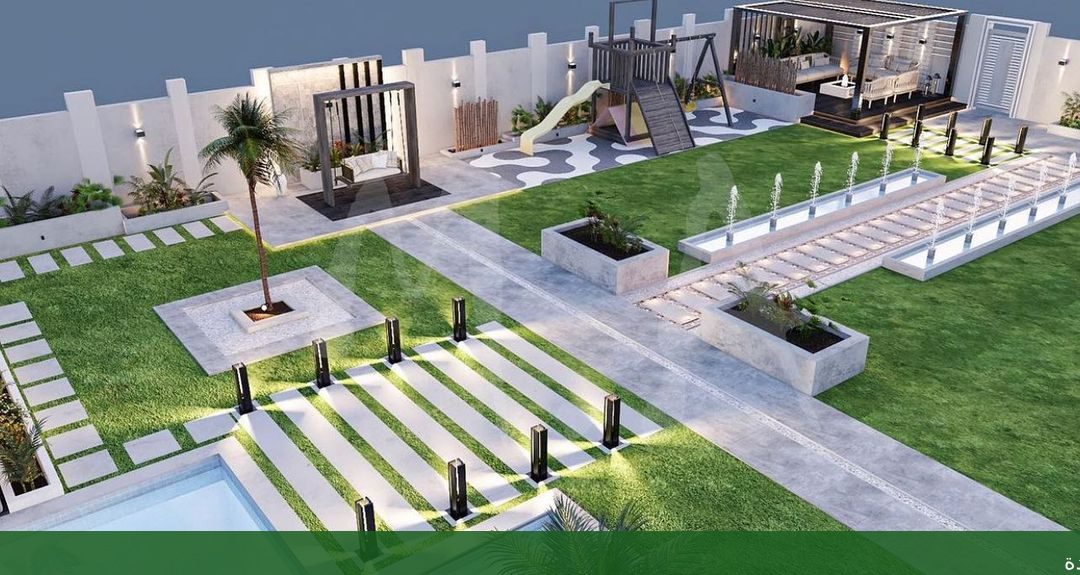 خطوات تصميم حديقة منزلية عصرية - شركة الجمال لتنسيق الحدائق بجدة