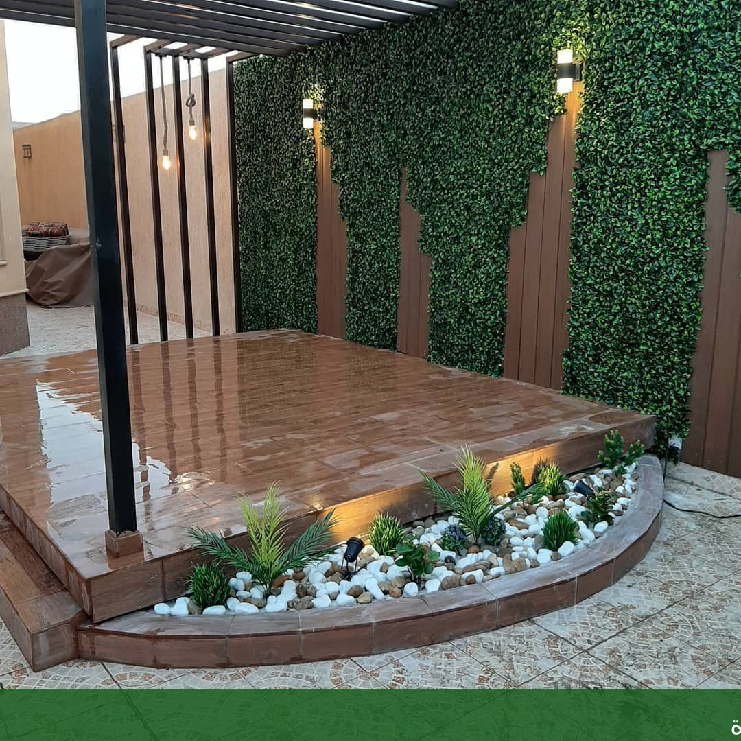 تصميم الشلالات نافورة منزلية والبرك - شركة الجمال لتنسيق الحدائق بجدة