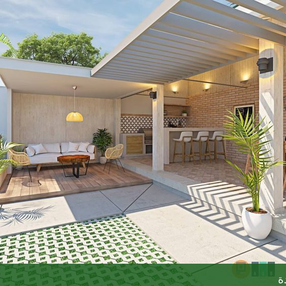 تنسيق حدائق جدة تصميم مظله - شركة الجمال لتنسيق الحدائق بجدة