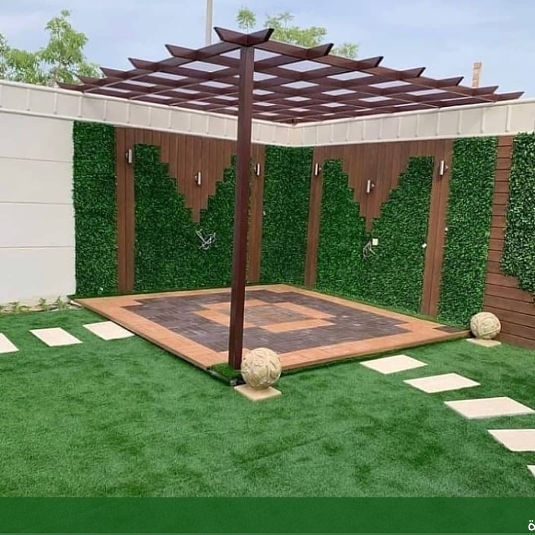 تنسيق حدائق جدة عمل مظلات - شركة الجمال لتنسيق الحدائق بجدة