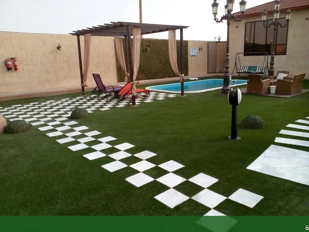 أشكال حدائق فلل بجدة تصميم - شركة الجمال لتنسيق الحدائق بجدة