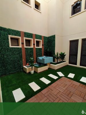 تنسيق الحدائق تركيب عشب تصميم - شركة الجمال لتنسيق الحدائق بجدة