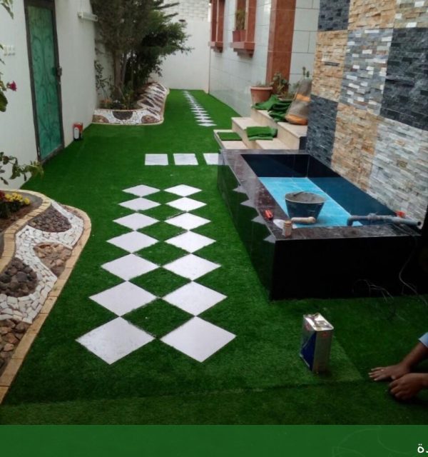 تنسيق الحدائق تركيب عشب تصميم - شركة الجمال لتنسيق الحدائق بجدة