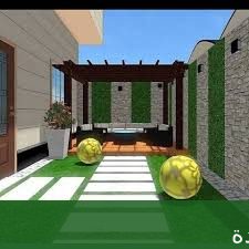 تنسيق حدائق الأستراحات – تصميم - شركة الجمال لتنسيق الحدائق بجدة