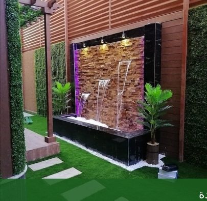 تنسيق حدائق منزلية بالعشب الصناعي - شركة الجمال لتنسيق الحدائق بجدة